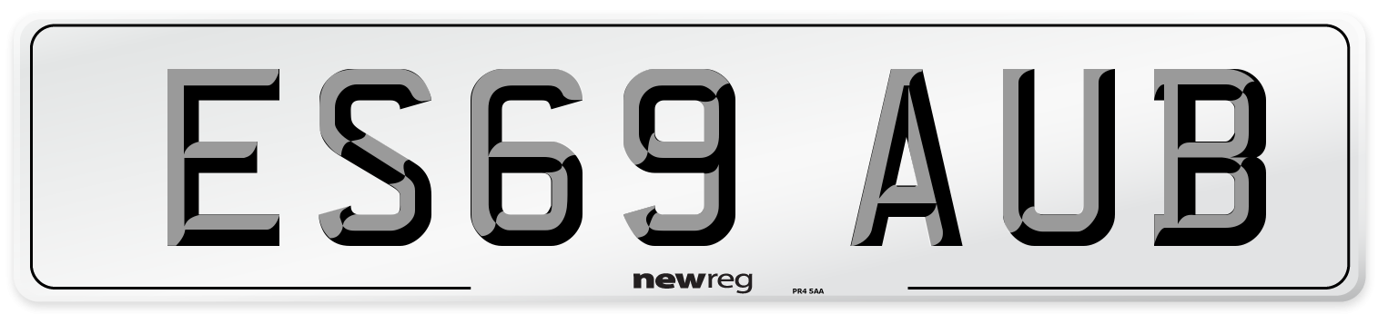 ES69 AUB Number Plate from New Reg